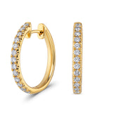 Yellow Gold Diamond Hoop Earrings - Dracakis Jewellers